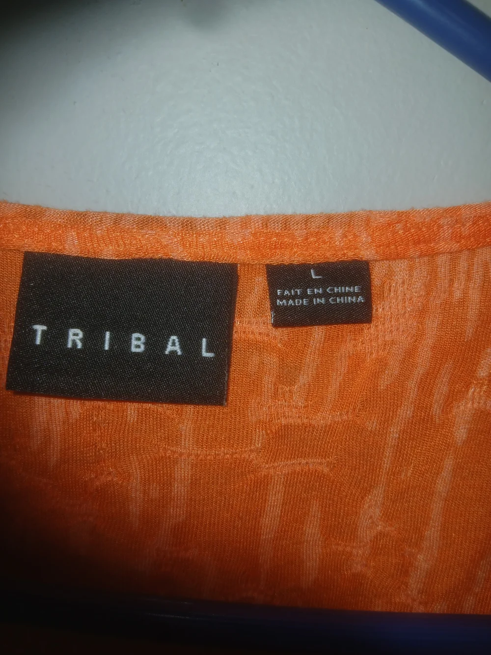Tribal Draped V-Neck Sleeveless Camisole - Orange